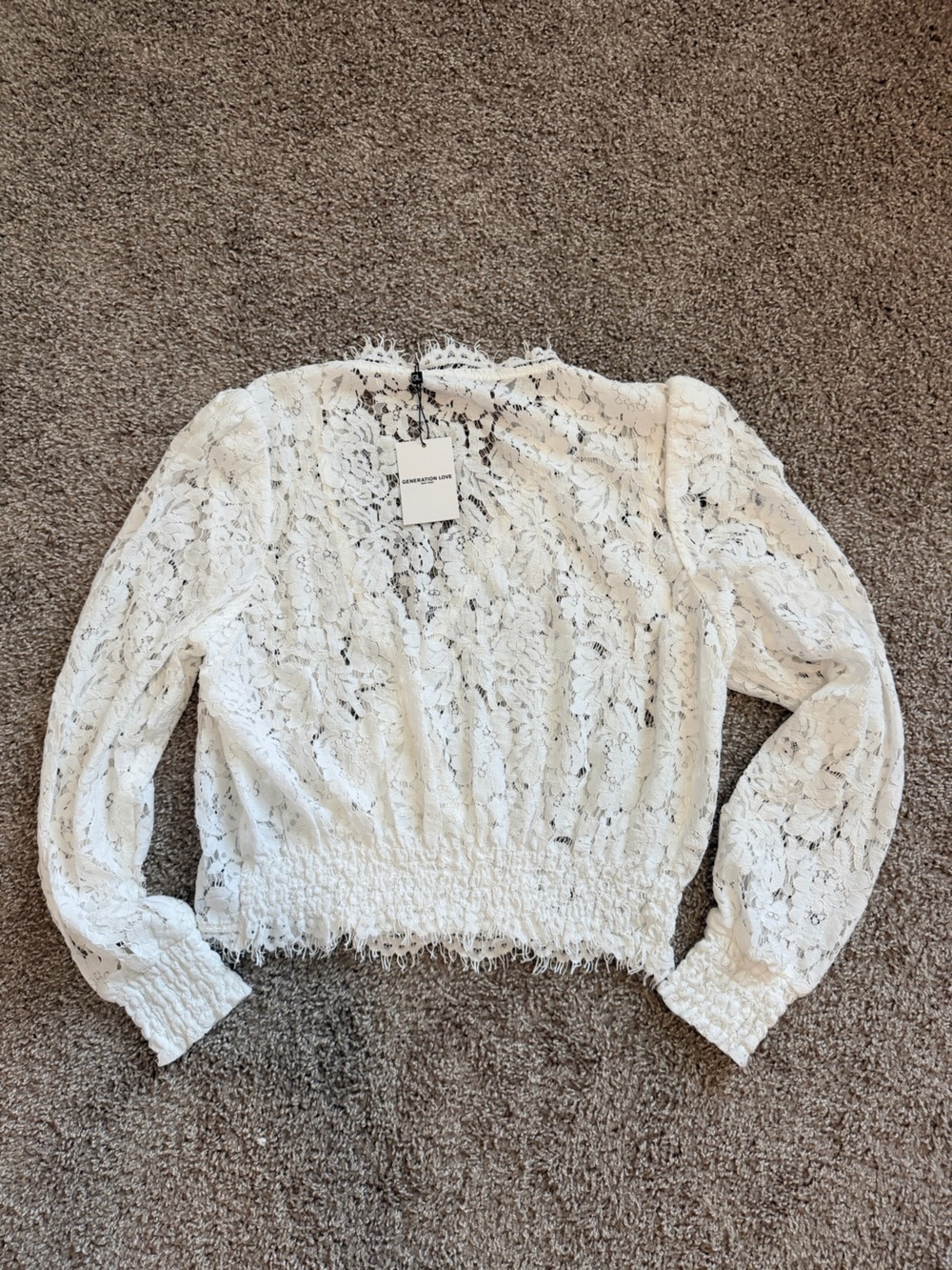 GENERATION LOVE Kairi Lace Wrap womens Blouse size XL cottage core NWT - Picture 11 of 14